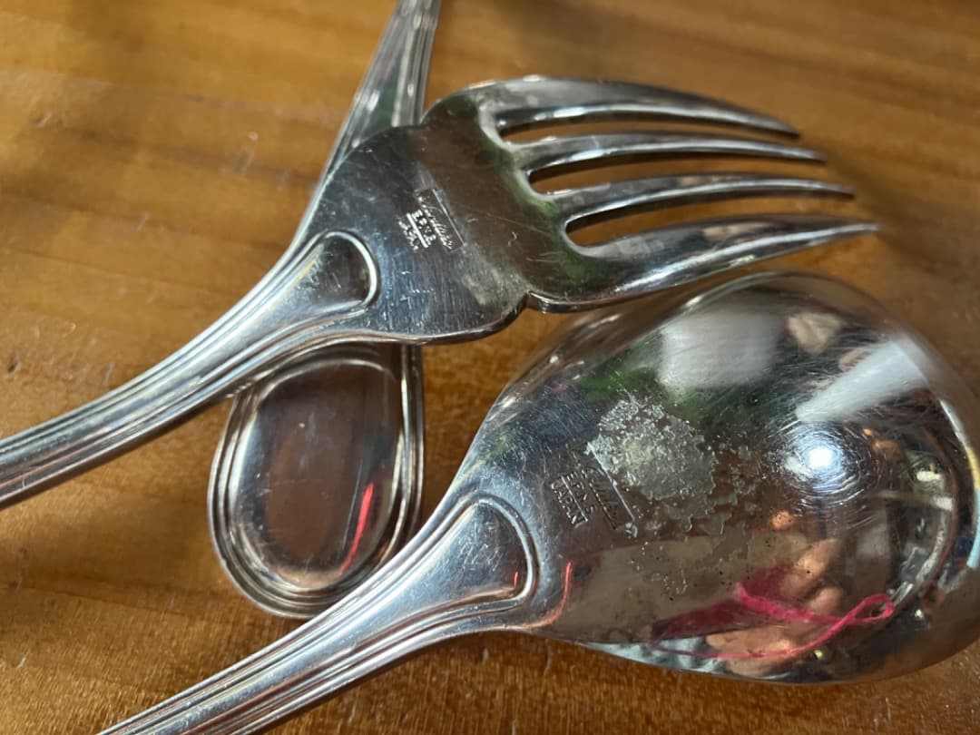 ノリタケ＜カウンティス＞3.8μ銀カラトリー計11＋2本＝計13本