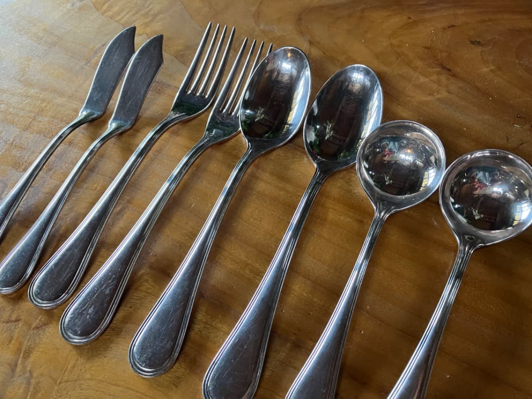 ノリタケ＜カウンティス＞3.8μ銀カラトリー計11＋2本＝計13本