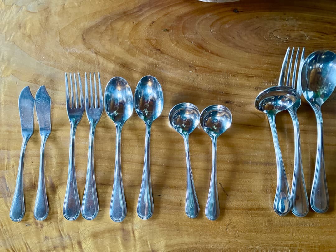 ノリタケ＜カウンティス＞3.8μ銀カラトリー計11＋2本＝計13本