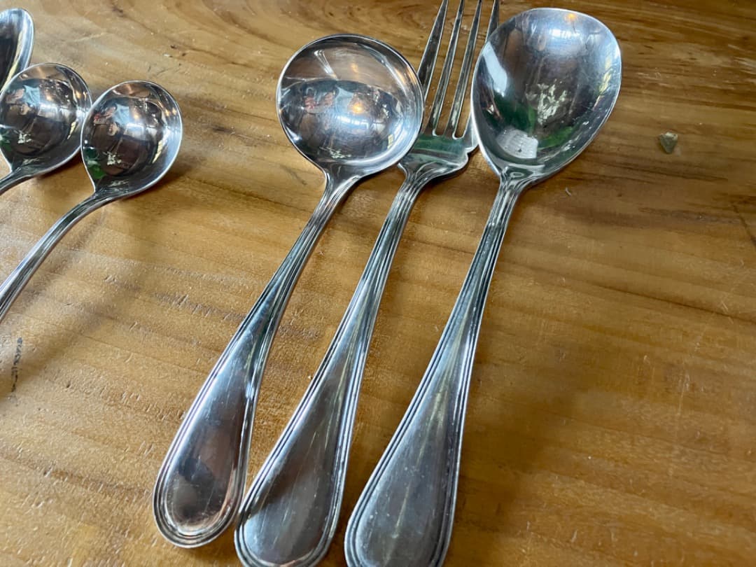 ノリタケ＜カウンティス＞3.8μ銀カラトリー計11＋2本＝計13本