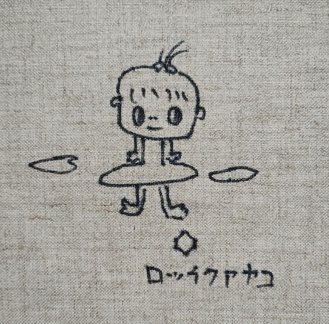 【F8号】ロッカクアヤコ　肉筆保証/手描作品/表裏サイン有/油絵/油彩/アクリル