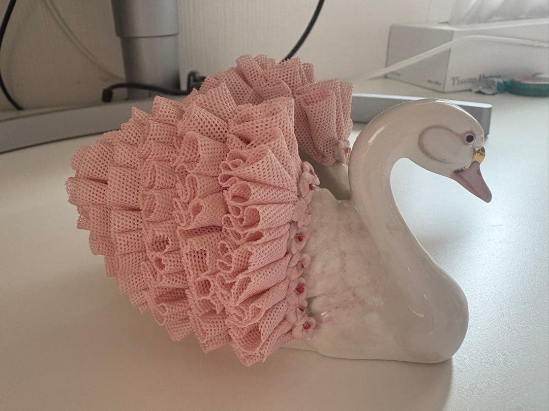 Irish Dresden アイリッシュドレスデン スワンレース陶器人形