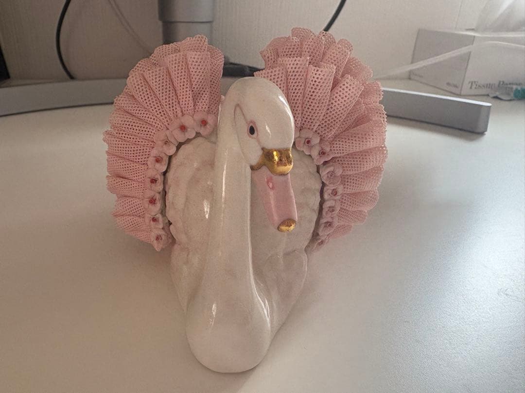 Irish Dresden アイリッシュドレスデン スワンレース陶器人形