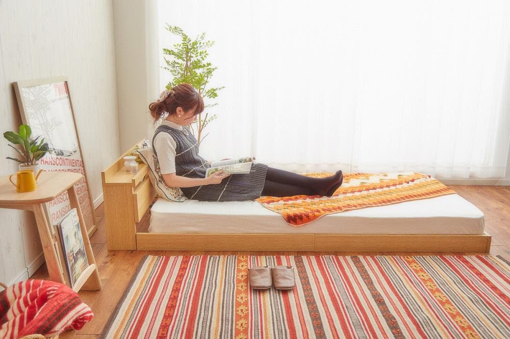 【新品・送料無料】【シングル】Coroa フロアベッド（マットレス付き）