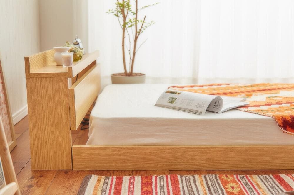 【新品・送料無料】【シングル】Coroa フロアベッド（マットレス付き）