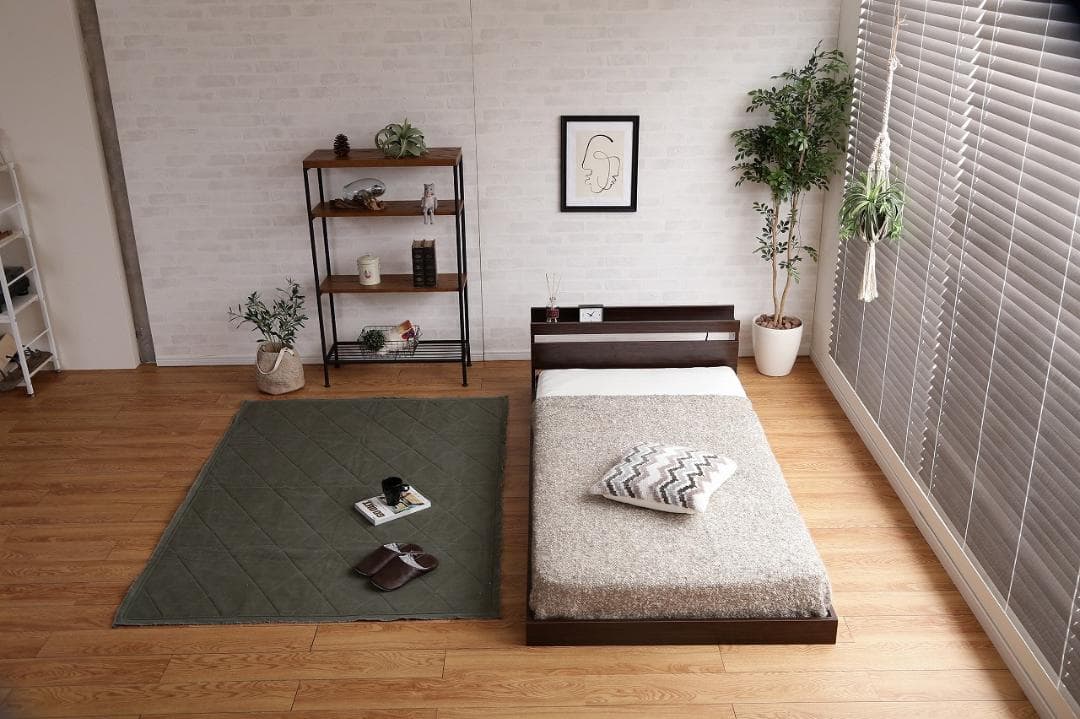 【新品・送料無料】【シングル】Coroa フロアベッド（マットレス付き）