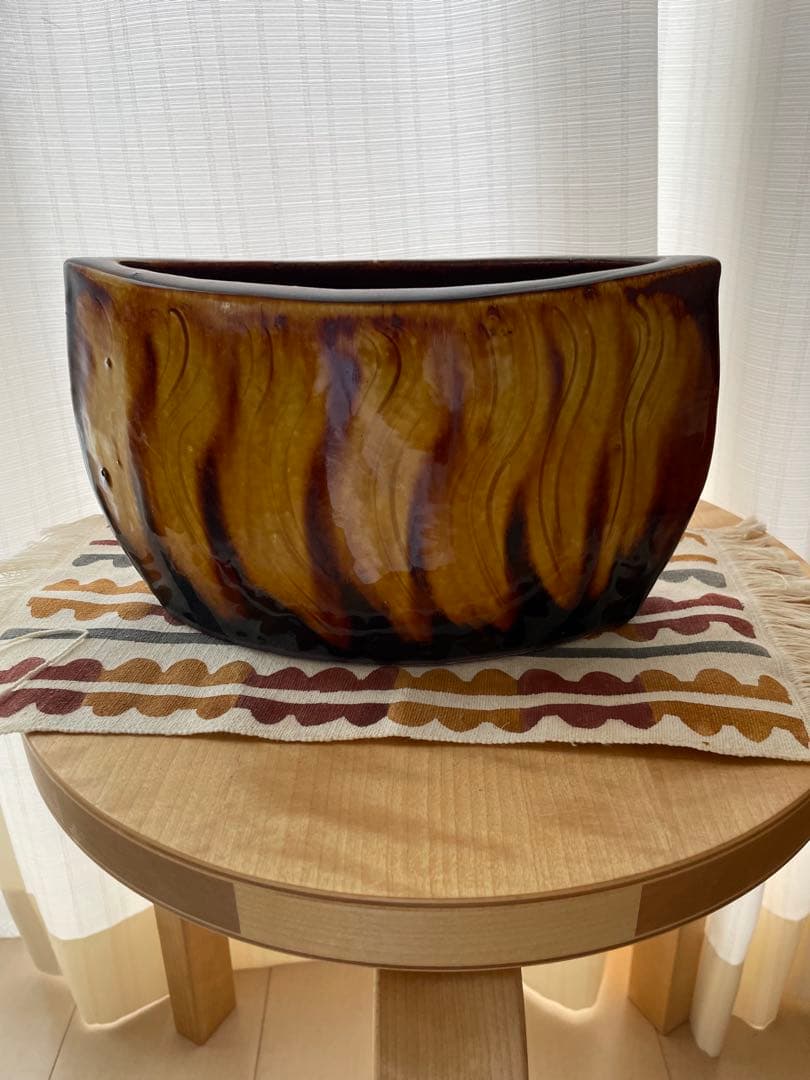 舩木研兒 花生 鐵鉛釉花生 共箱 民藝 出西窯 武内晴