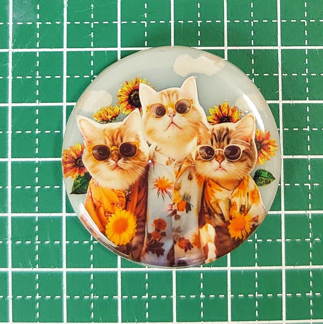 レジン猫ヘアゴムブローチポニーフックNo.597