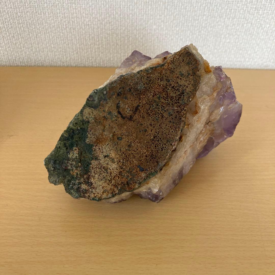 アメジェスト　クラスター　天然石　置物　オブジェ　台座付　重量約2キロg