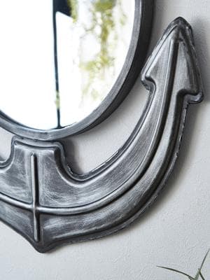 イカリ型 碇 壁掛け ミラー 壁飾り ミラー アイアン 男前インテリア おしゃれ