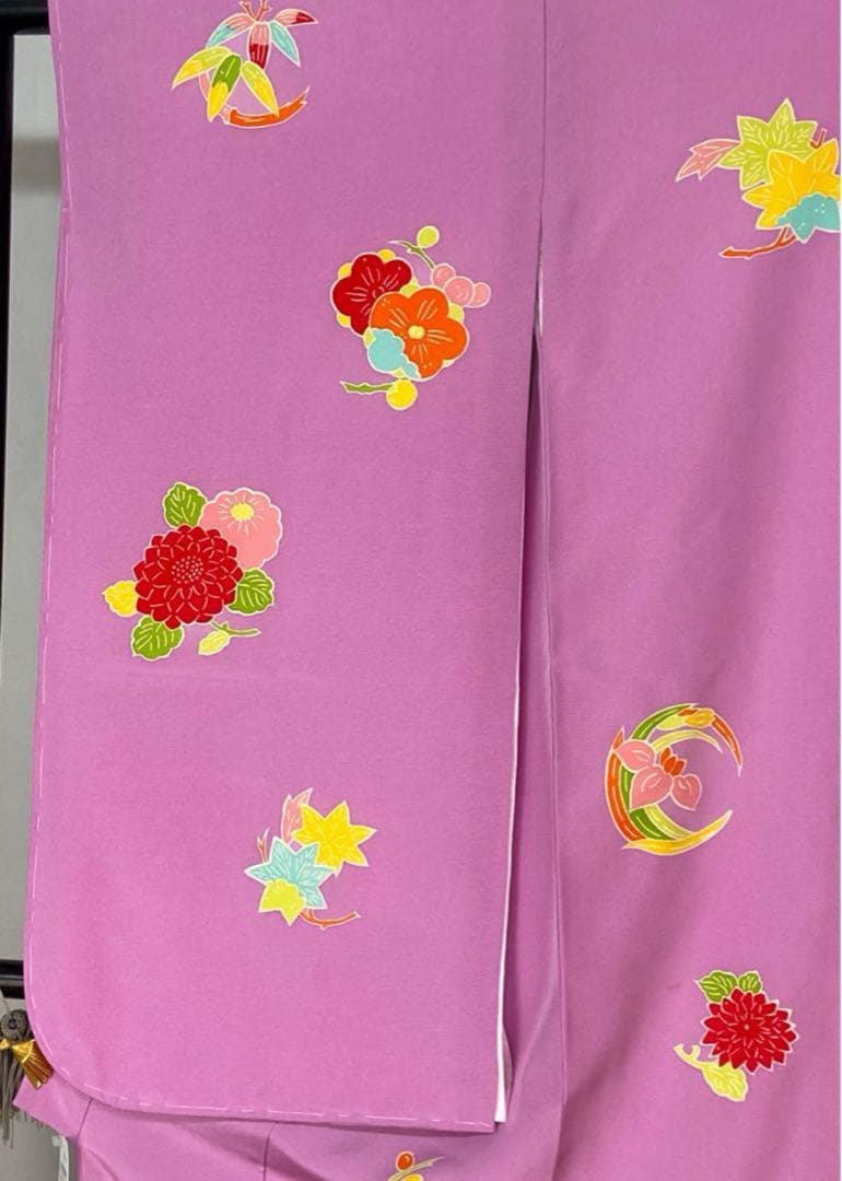 1点のみ 新品 四つ身 正絹 154 ピンク 七五三 絹 高級 こども 花ひめ