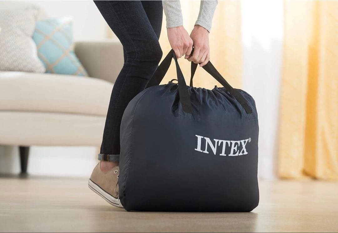 Intex 64477JB ワイドダブルエアーベッド 203x152x51cm
