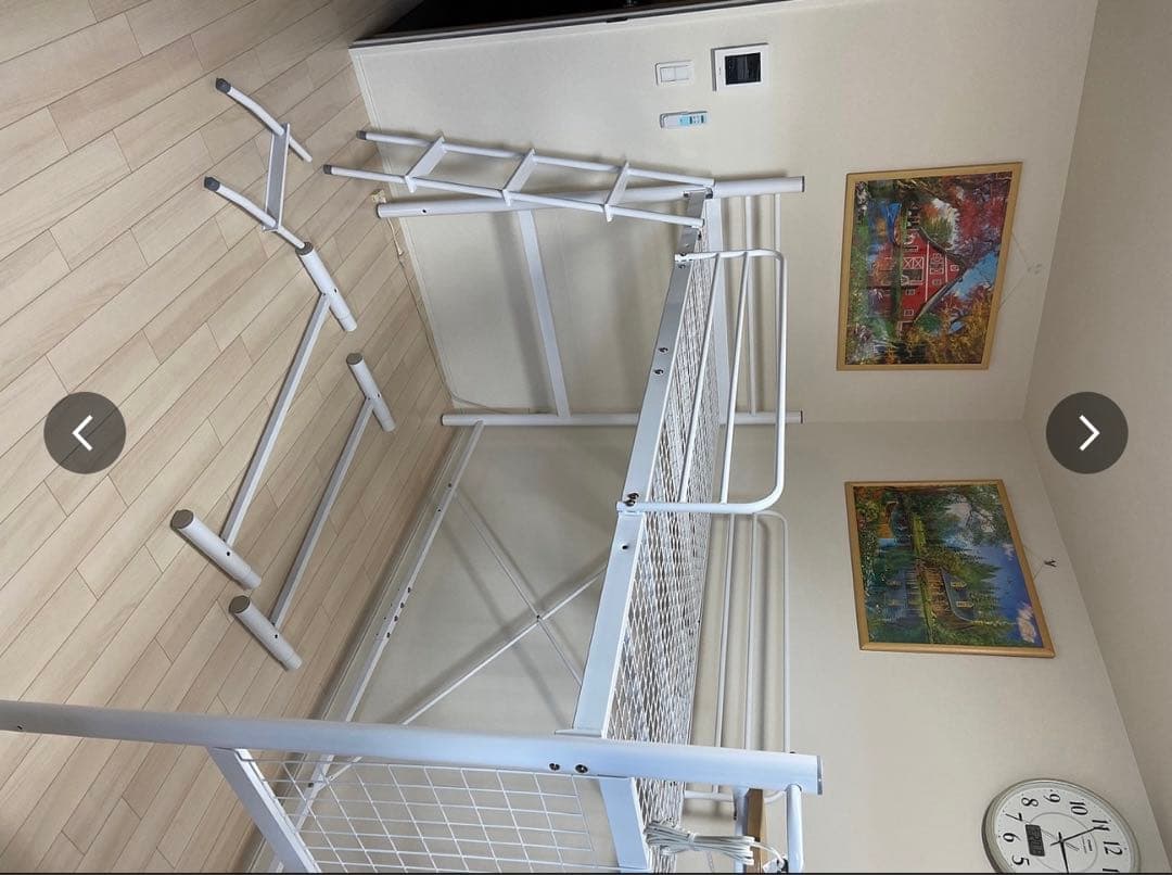 ホワイト ロフトベッド 213cm x 97.5cm