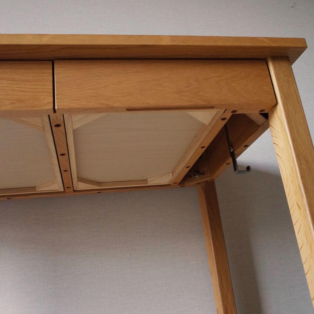 無印良品　オーク　無垢材デスク　木製 机 引き出し付き 作業台　北欧　完売品