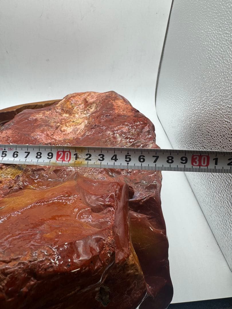 大型 赤玉石系 原石 約50cm 台座付