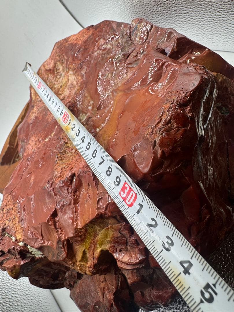 大型 赤玉石系 原石 約50cm 台座付