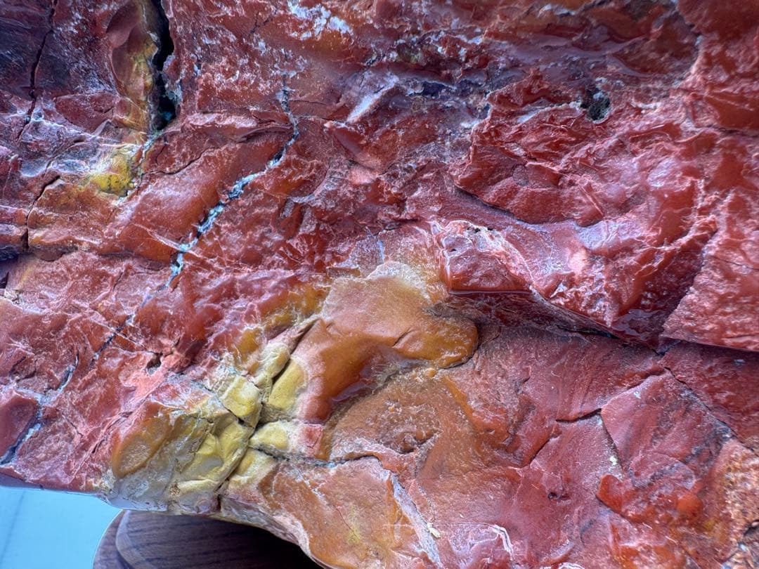 大型 赤玉石系 原石 約50cm 台座付