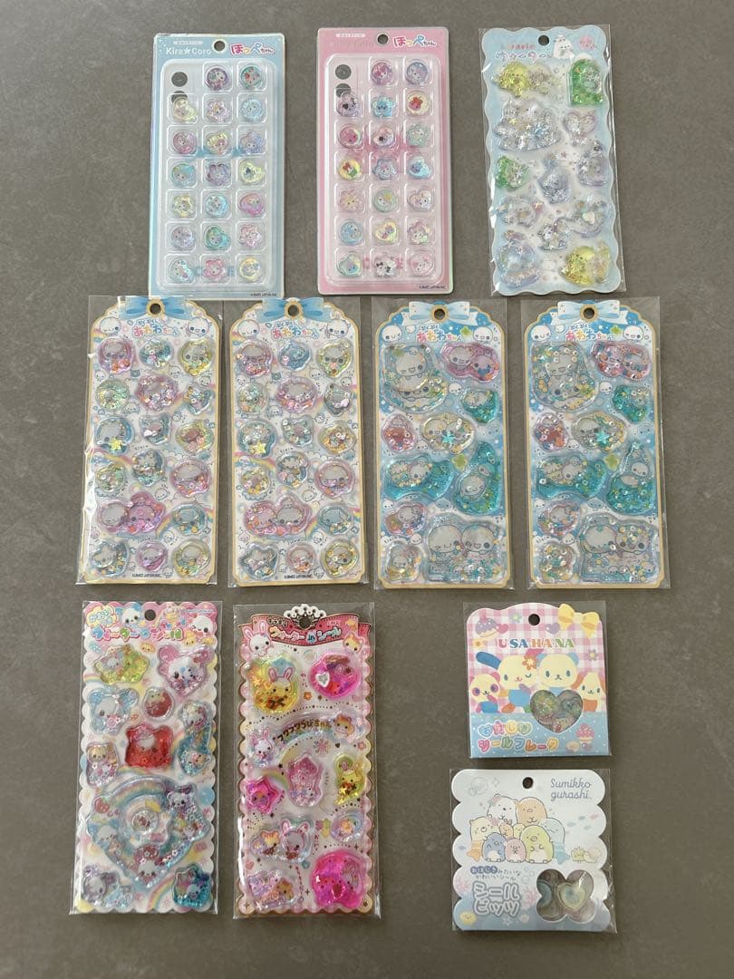 ウォーターシール　おはじきシール　セット