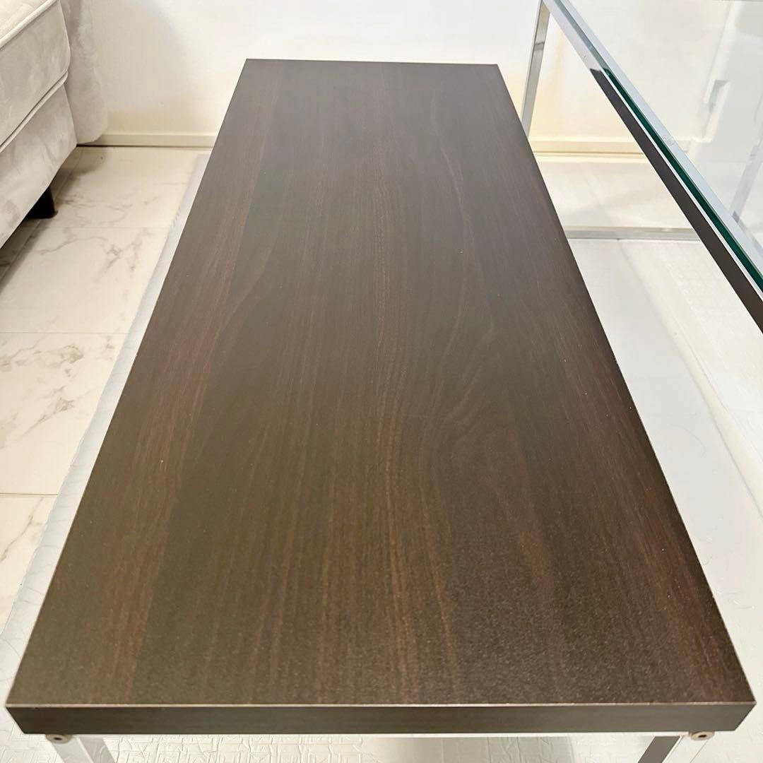 ガラステーブル ローテーブル 角型 2点セット