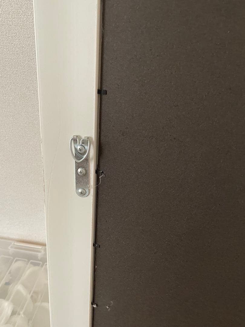 ホワイトスタンド大判ミラー 大きめ 木製風