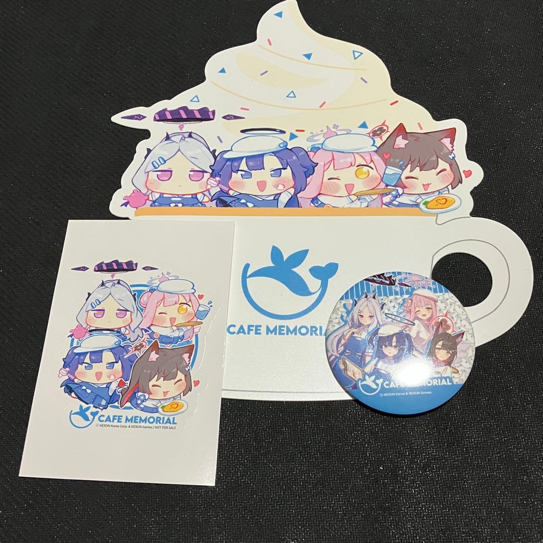 韓国限定】 ブルーアーカイブ ブルアカ メモリアル カフェ 3点セット