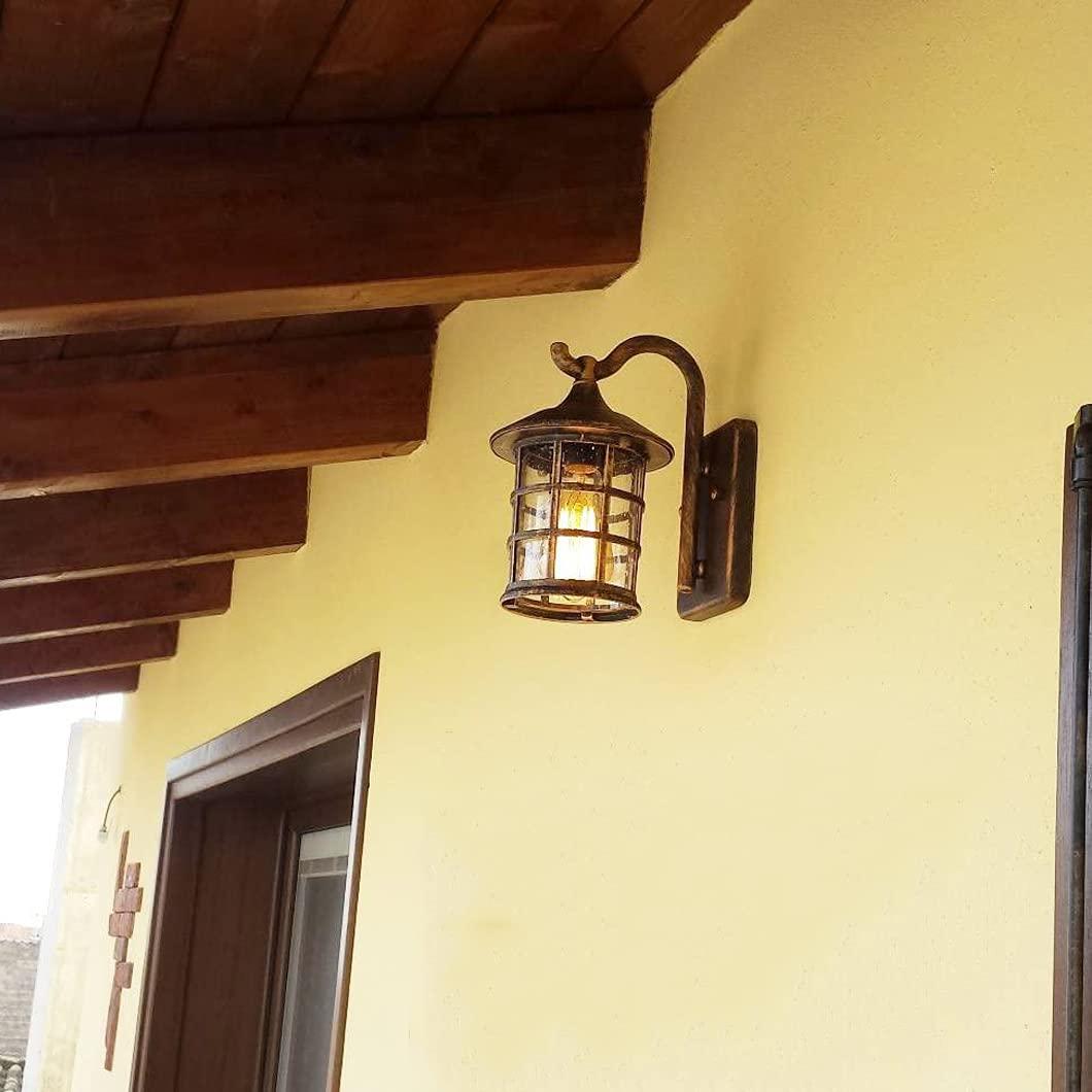 ウォールランプ 美しい アイアン アンティーク風 屋外照明