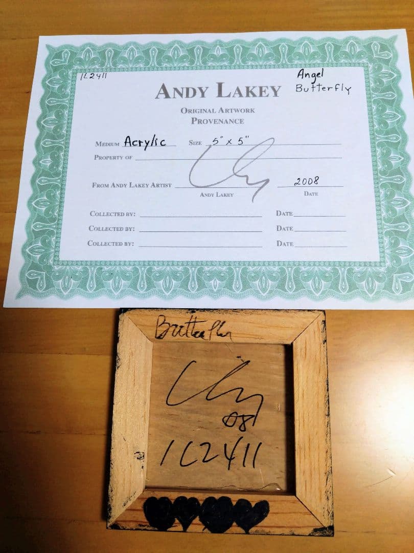 アンディ・レイキ 天使の絵 AngelButterfly 証明書付 - メルカリ