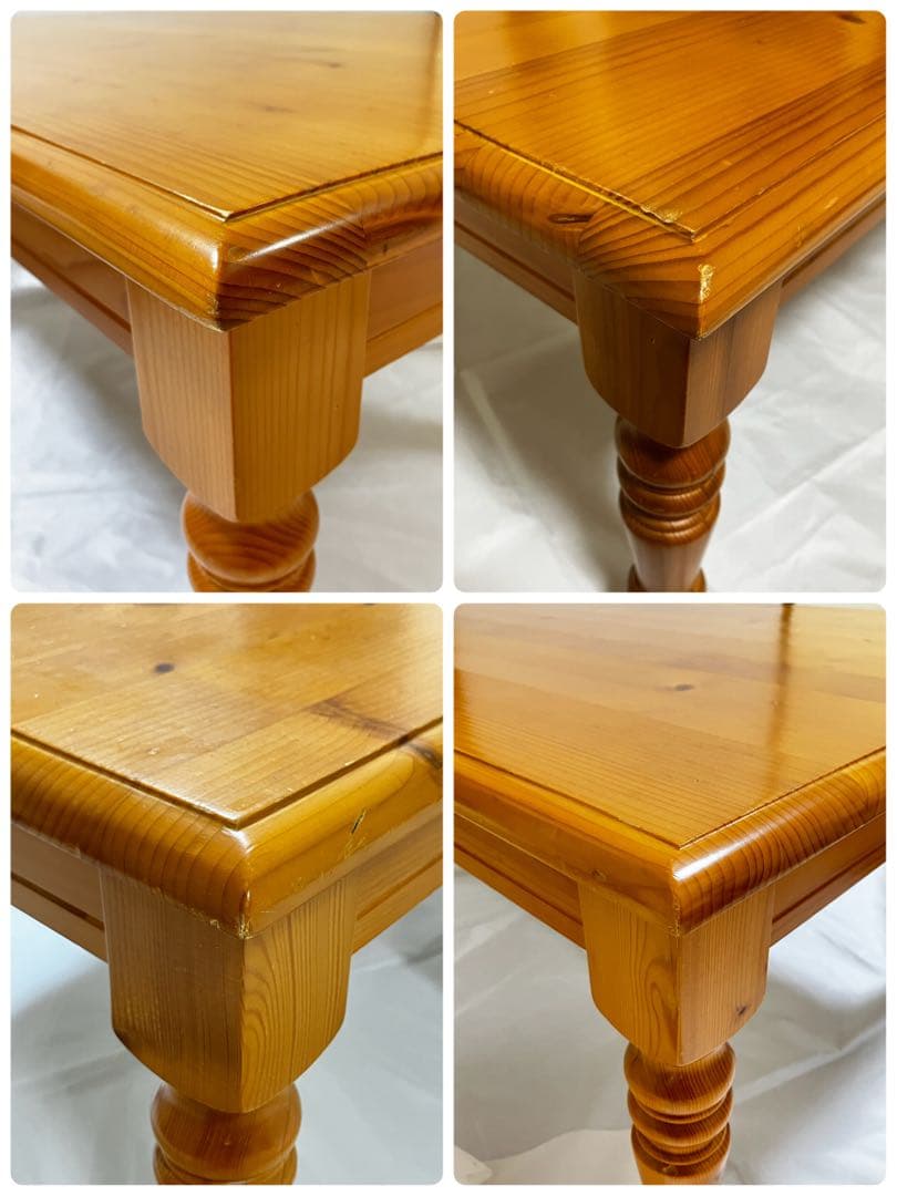 【希少・レア】アンティーク風ローテーブル天然木ベルメゾン　パイン材　千趣会