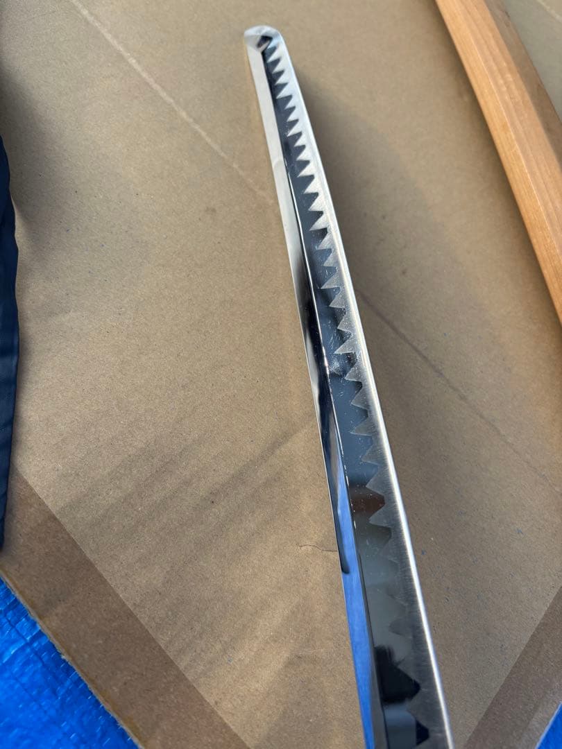 模造刀 白鞘 日本刀 美品 日本刀 波刃 木製柄