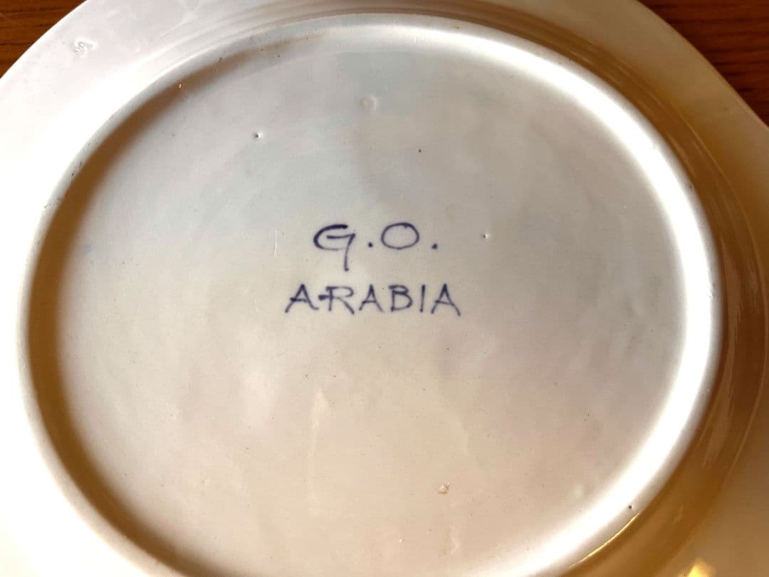 ARABIA gog 手描き フィッシュプレート　ヴィンテージ