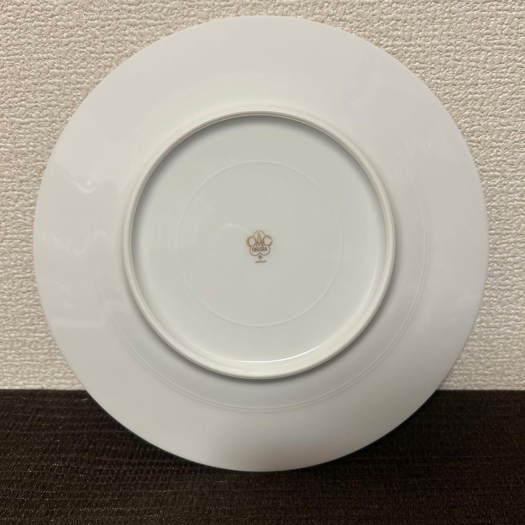 大倉陶園　白金金蝕唐草葡萄　デザートプレート　20.5cm