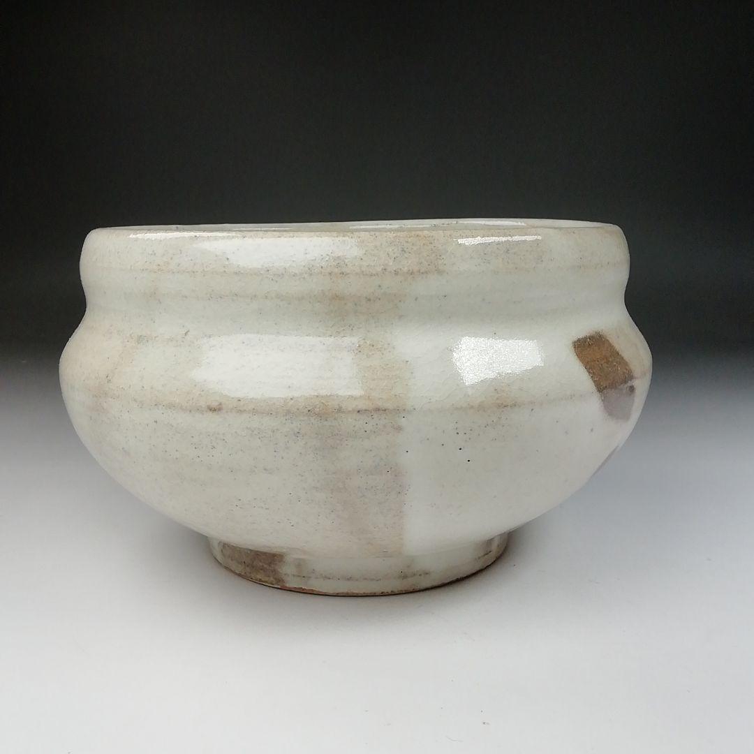 T664 建水 『粉引建水』『墨田窯 金太漢 作』 共箱 茶道具