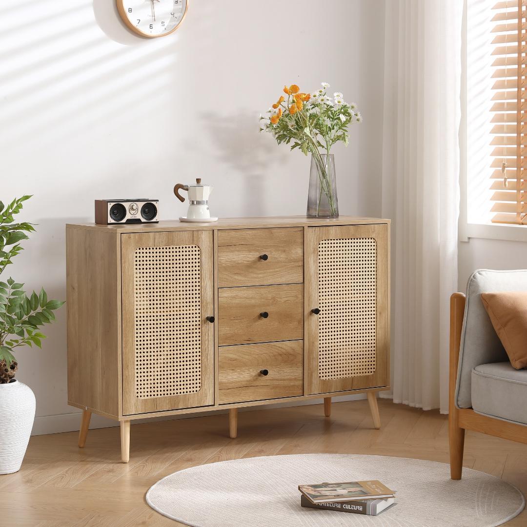 超人気✨キャビネット サイドボード整理タンス 北欧 おしゃれ【ナチュラル】