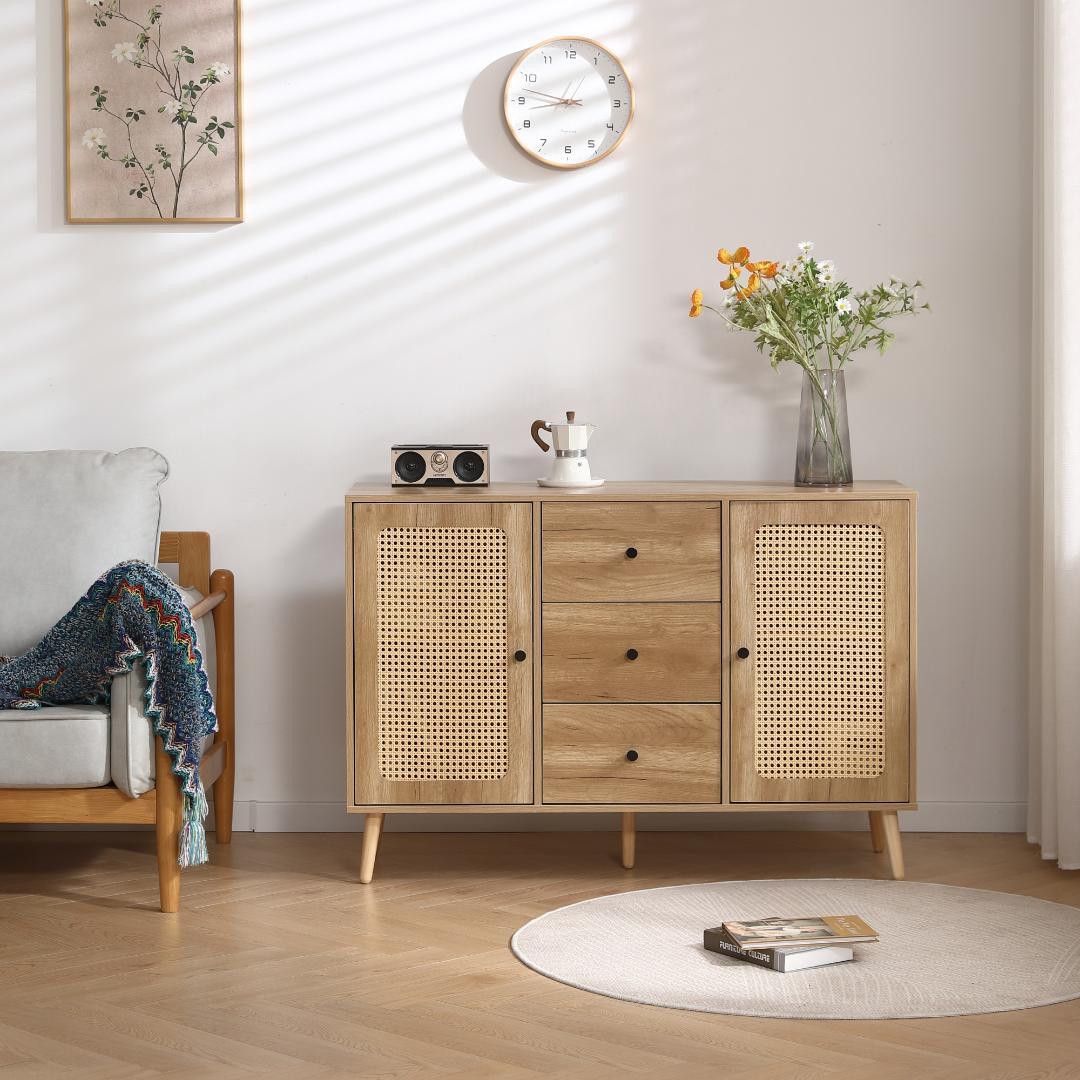 超人気✨キャビネット サイドボード整理タンス 北欧 おしゃれ【ナチュラル】