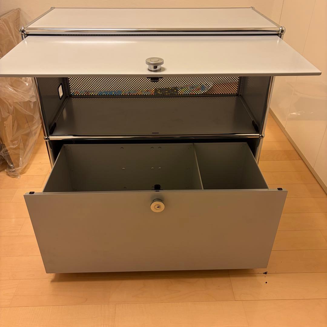 【USMハラー】1列2段キャビネット／ケーブルホールあり