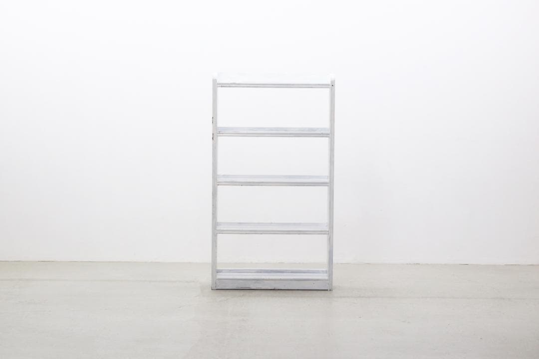 レトロ 無垢材 ペイント 本棚 シェルフ 飾り棚 ラック 書庫 ヴィンテ ージ