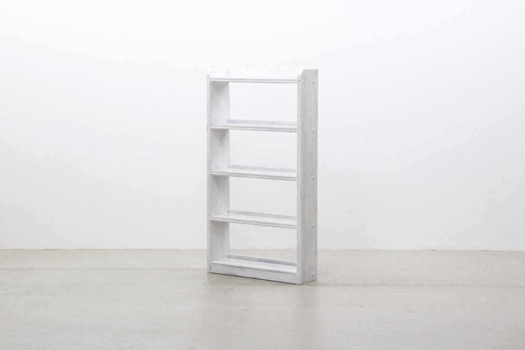 レトロ 無垢材 ペイント 本棚 シェルフ 飾り棚 ラック 書庫 ヴィンテ ージ