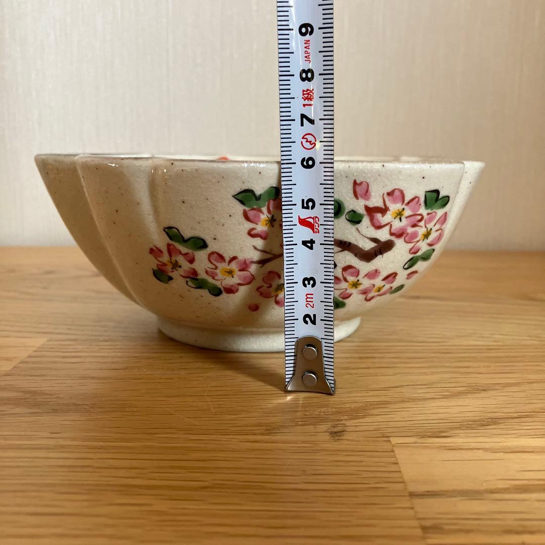 夕立窯　桜型うさぎ柄鉢　楕円型鯛柄鉢