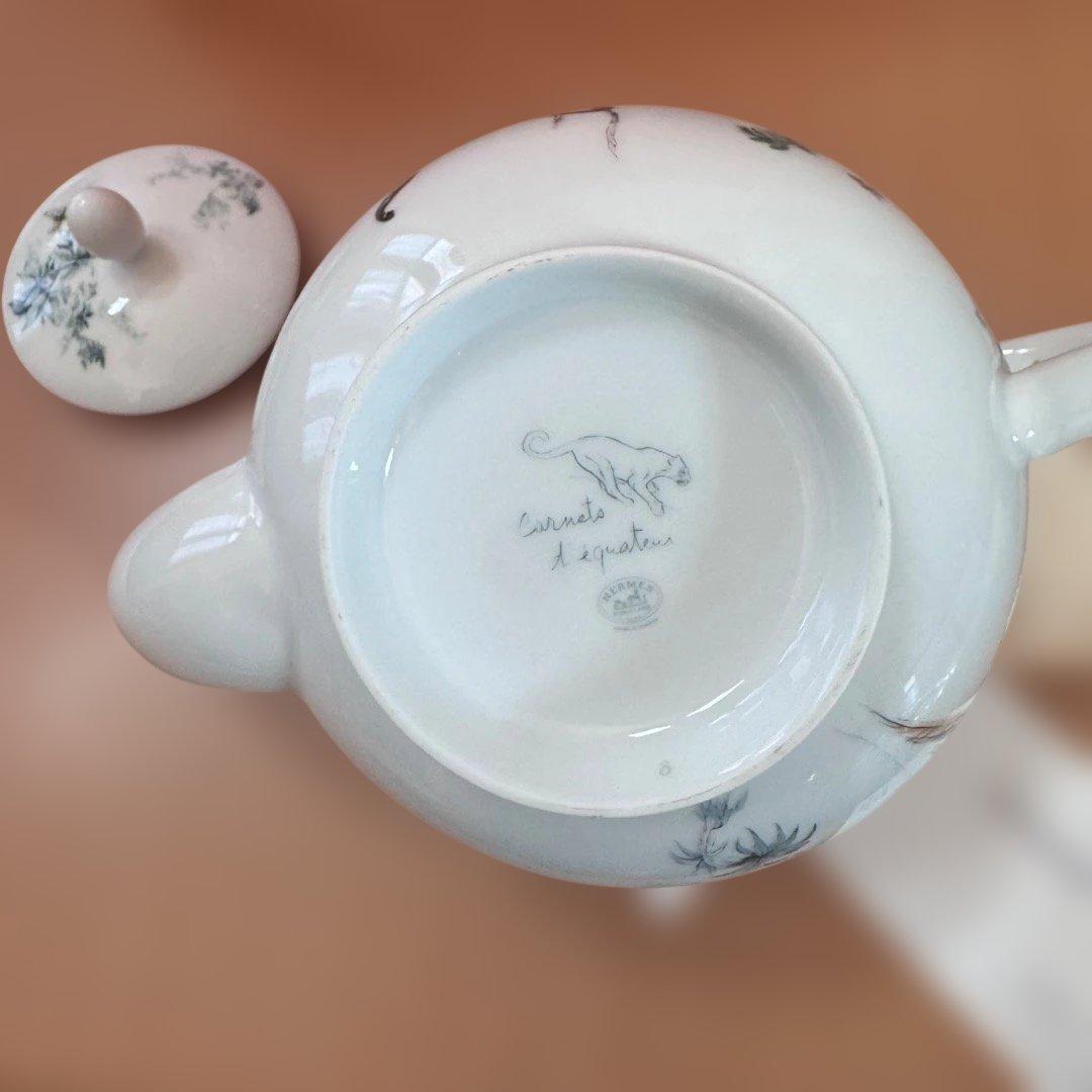 HERMES ポーセリン　ティーポット　赤道直下のスケッチ