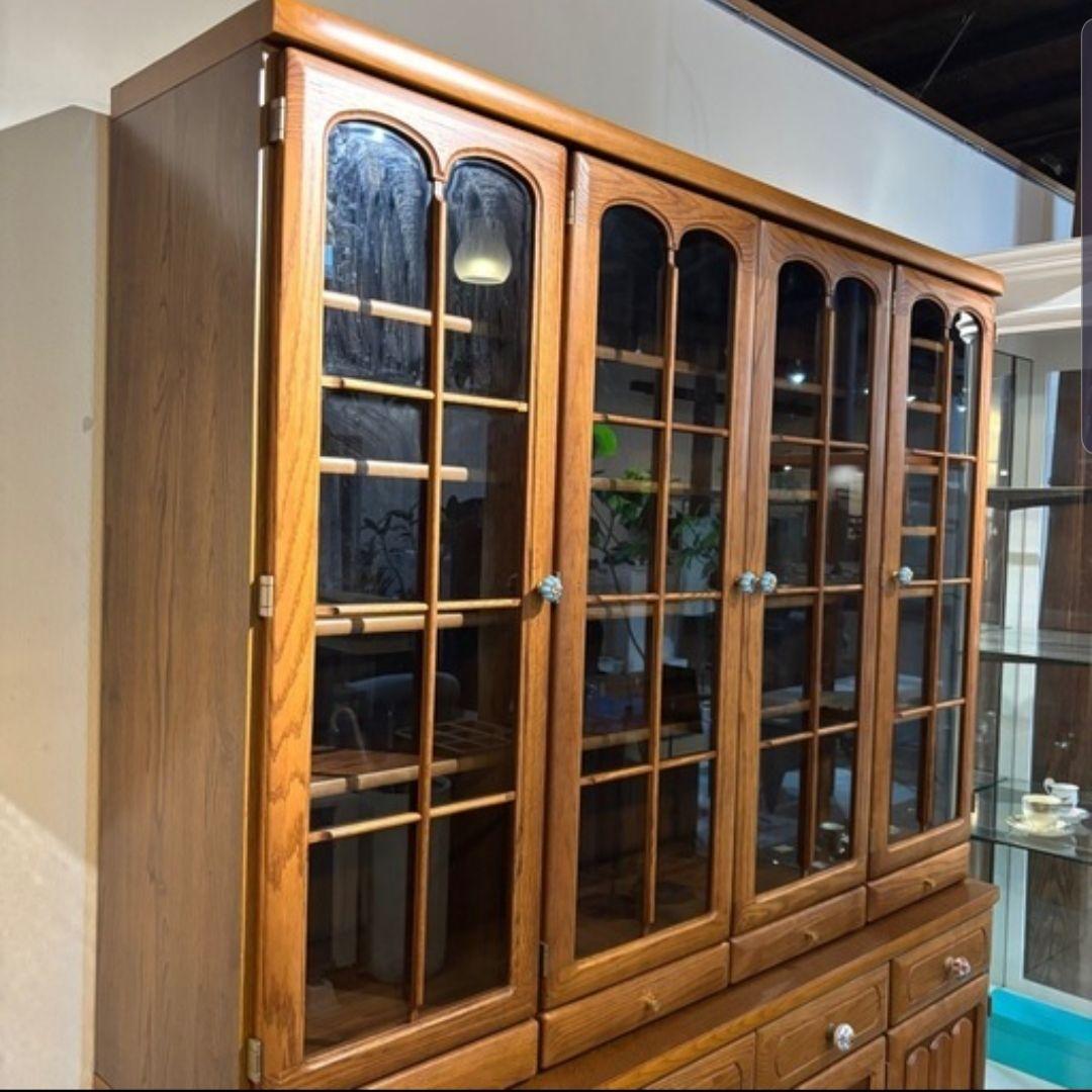 引き取り限定 木製 食器棚 飾り棚 収納 キッチン家具