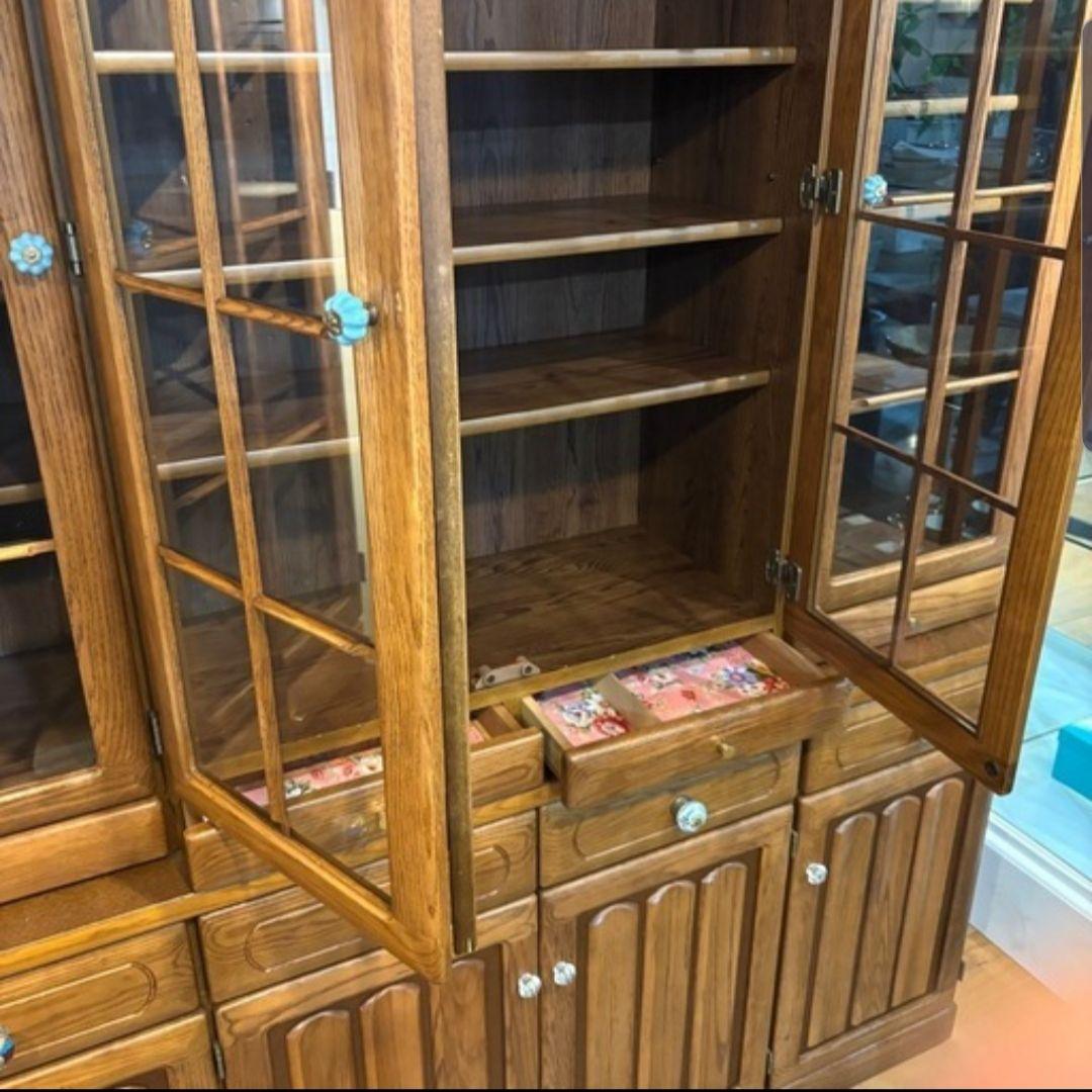 引き取り限定 木製 食器棚 飾り棚 収納 キッチン家具