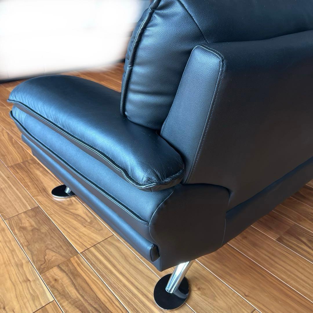 ニトリ　本革カウチソファ　4人掛け