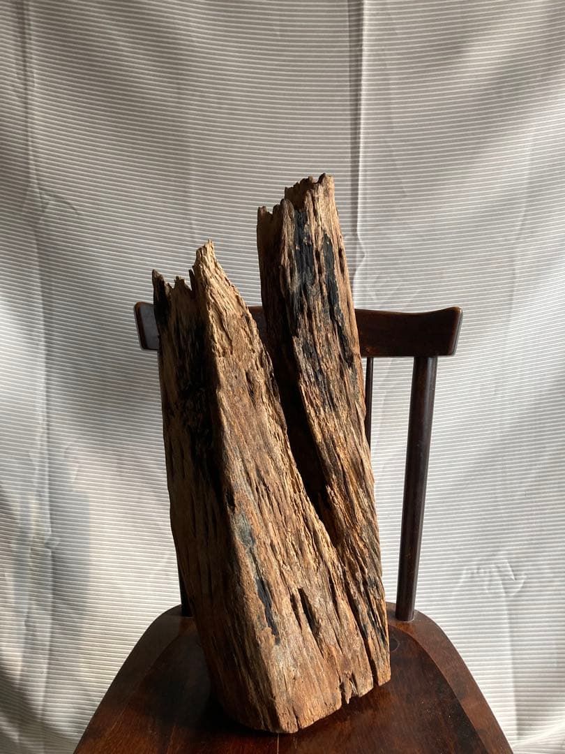 古物　朽ちた木芯　オブジェ　骨董