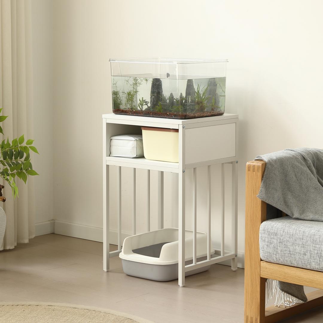 【新品】耐荷重100kg 水槽台 45cm幅 2段収納 頑丈