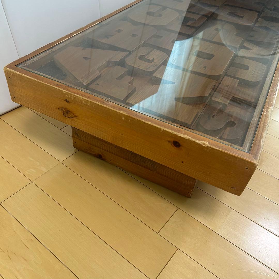 【送料込み】　クラッシュゲート ABCセンターテーブル アルファベット　関家具①