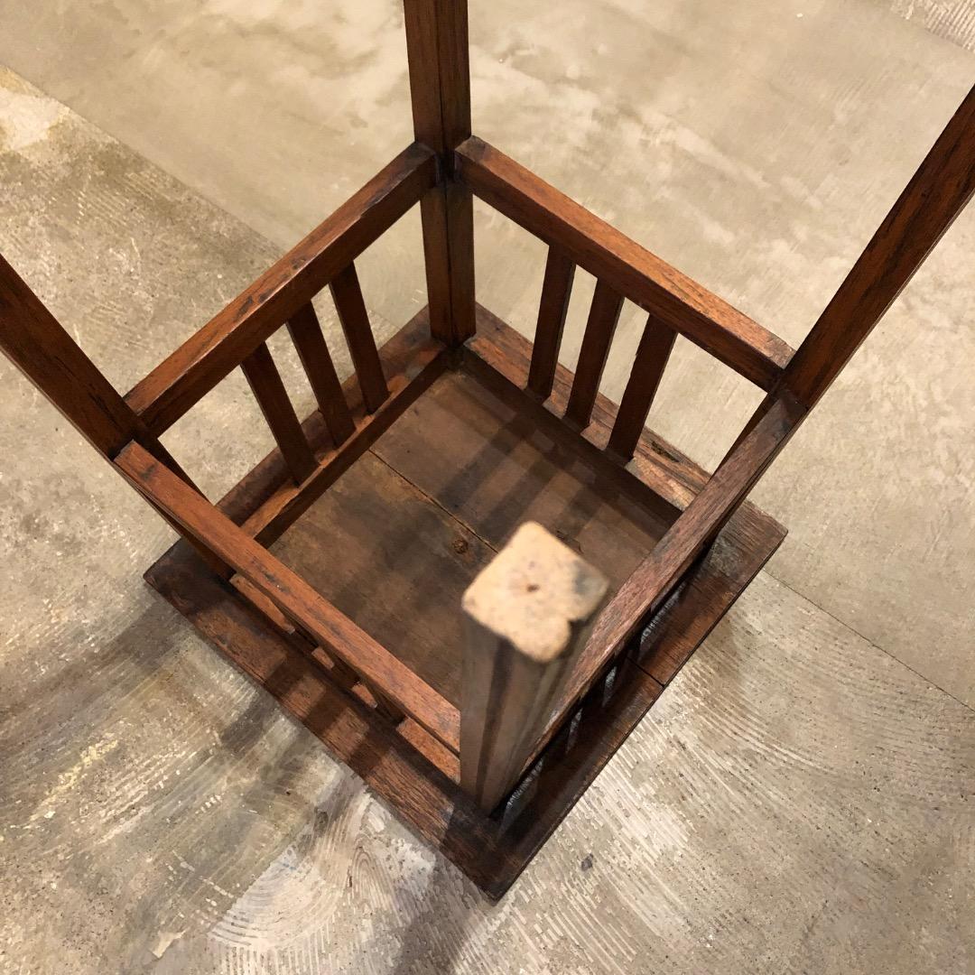 アンティーク　木製サイドテーブル　昭和レトロ　古家具　古道具　レトロ　古家具