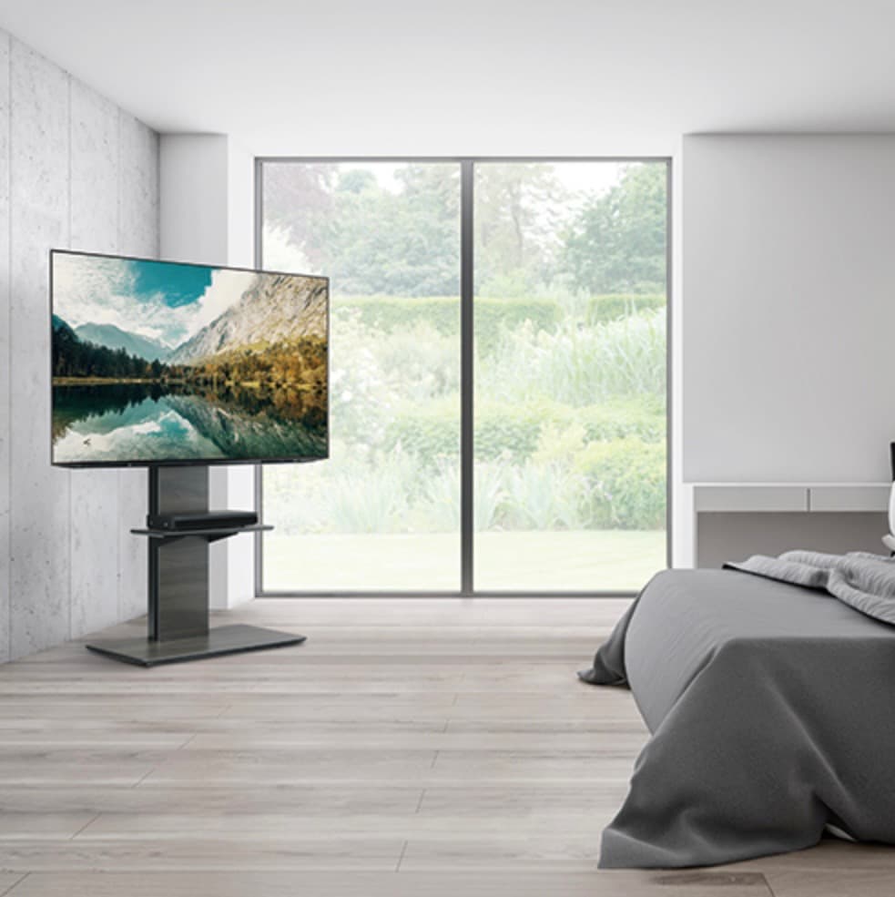 超美品✨ ハヤミ ～55V型対応ダークブラウン木目テレビスタンド