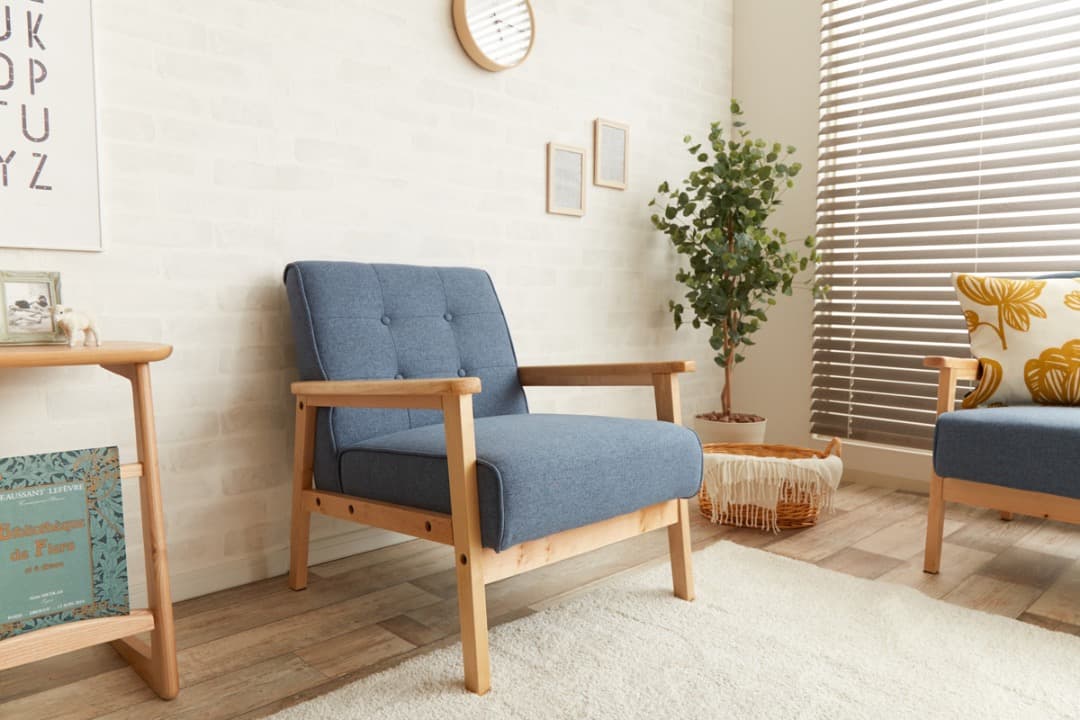 【送料無料】NEW RETRO 1人掛けソファ 天然木 PUレザー 椅子