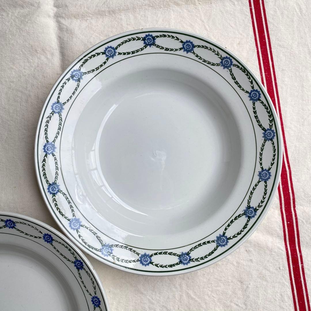 フランス アンティーク サンタマン ST.AMAND 深皿2枚セットの通販