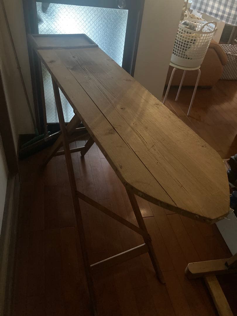 ビンテージ　木製折りたたみアイロン台